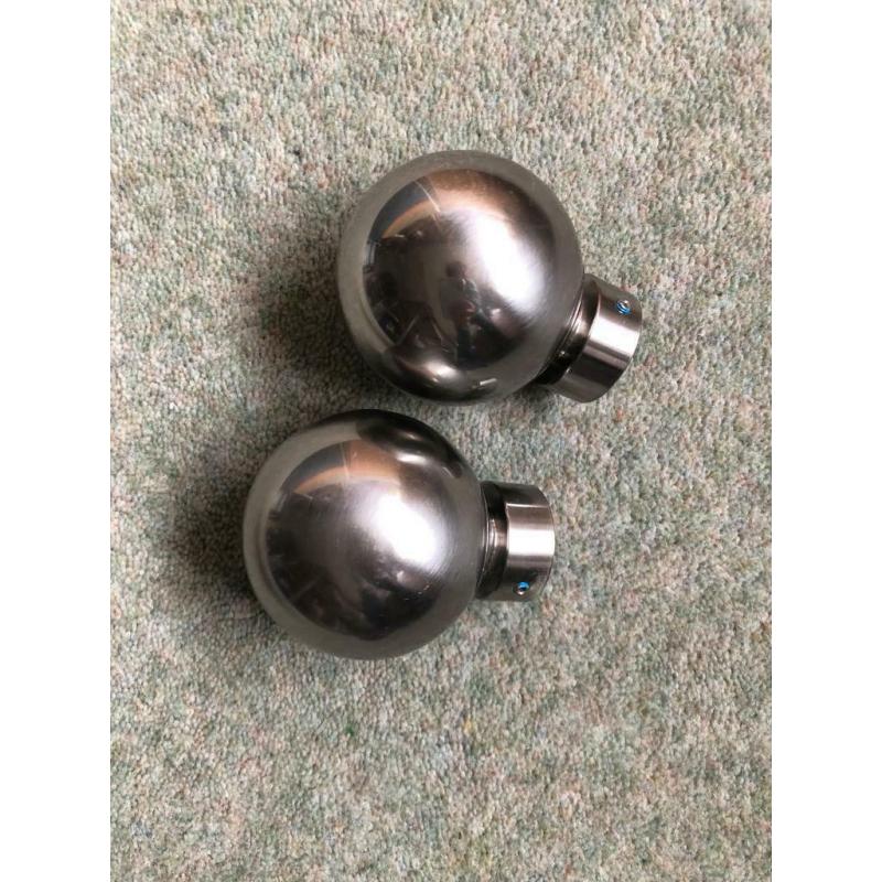 Steel curtain pole with finials 1.8m 28mm from John Lewis