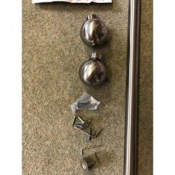 Steel curtain pole with finials 1.8m 28mm from John Lewis